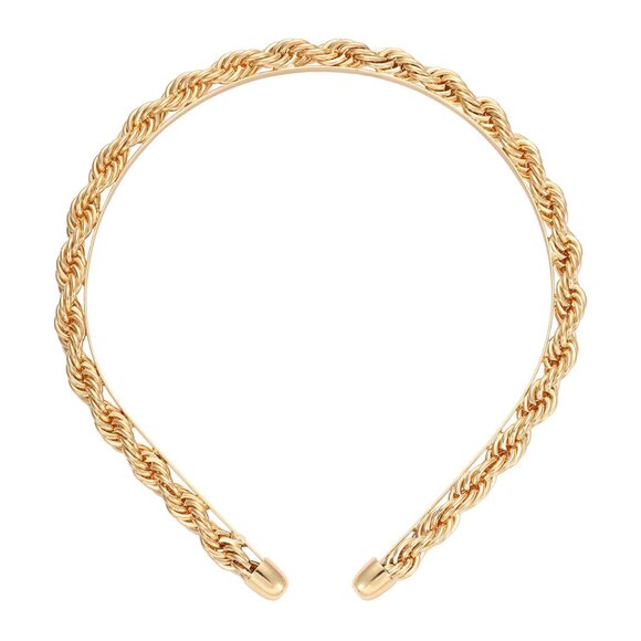 Accessories - Chain Headband for Women Gold Metal Twisted Hair Chains Statement Hairband Hair
